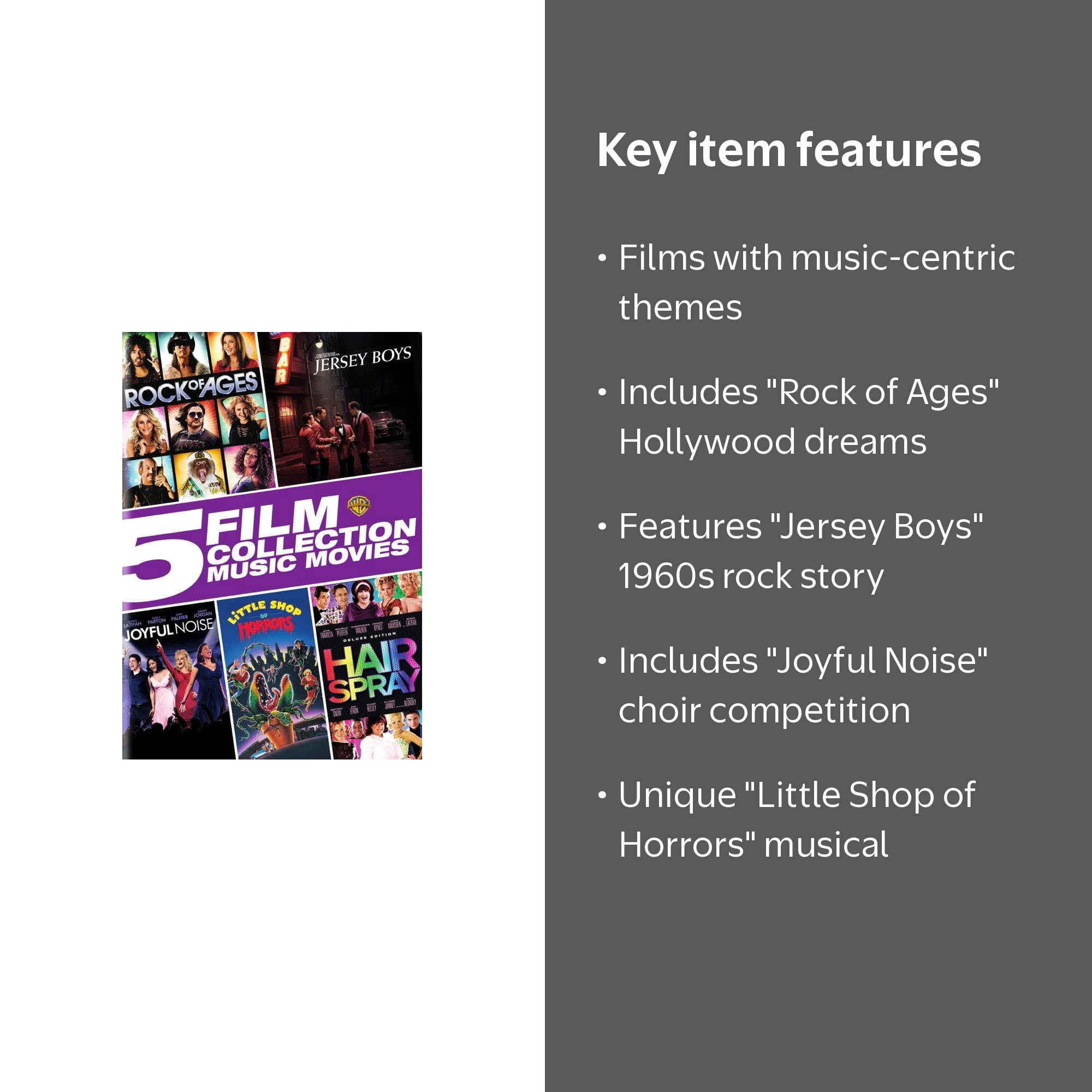 SDS, 5 Film Collection, Music Movies DVD Set, Rated R, Includes