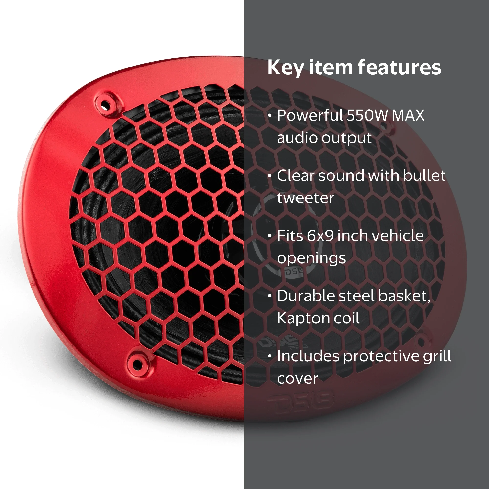 DS18 PRO-ZT69 2-Way Midrange Car Speakers, 6x9 Inches, 550 Watts