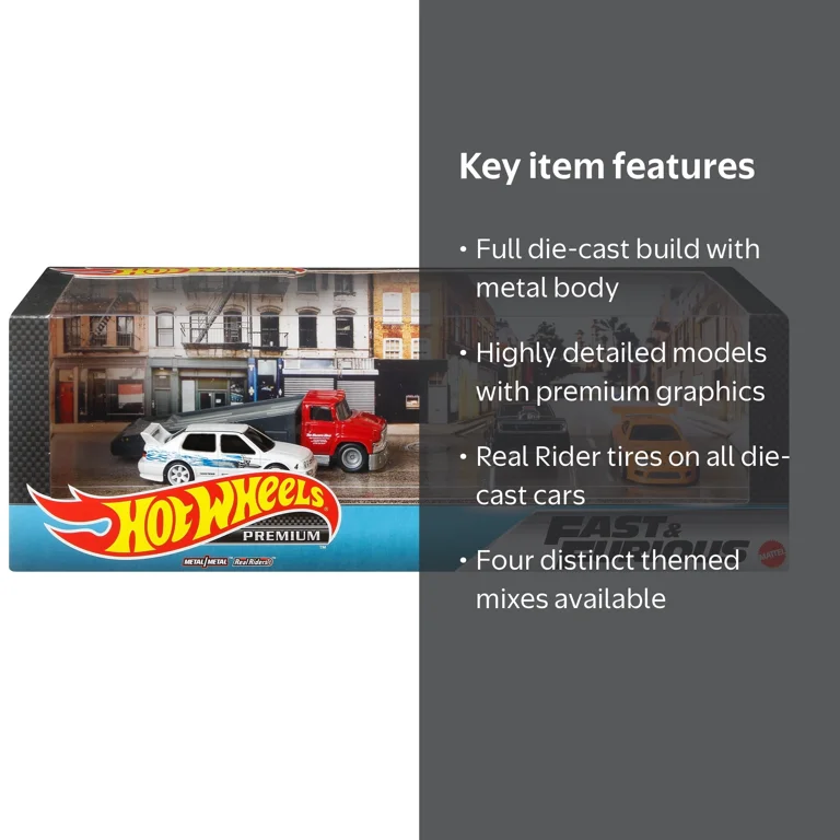Hot Wheels Premium Collect Display Sets With 3 1:64 Scale Die-Cast