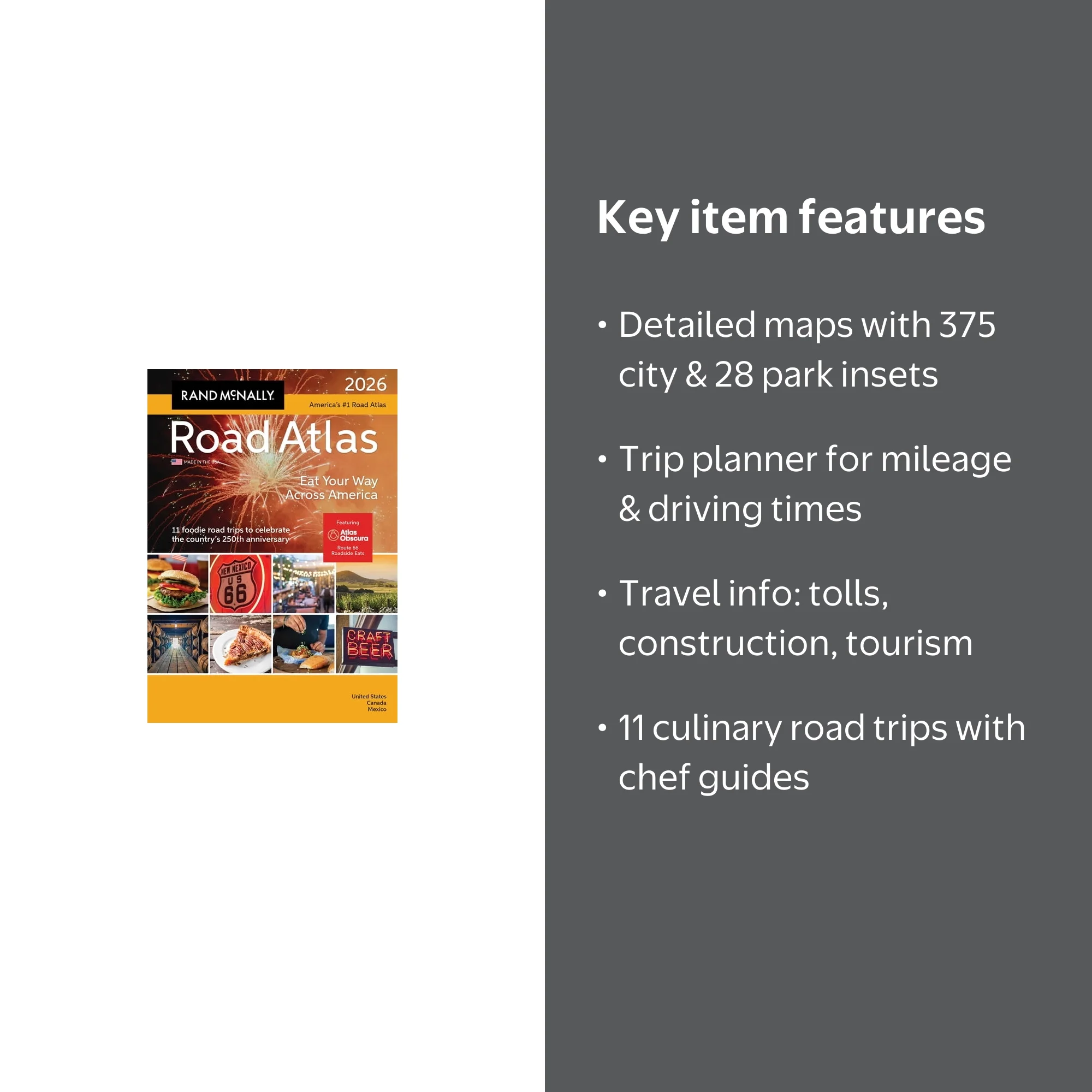 Rand McNally, Road Atlas, 2026, Updated Maps with City Insets