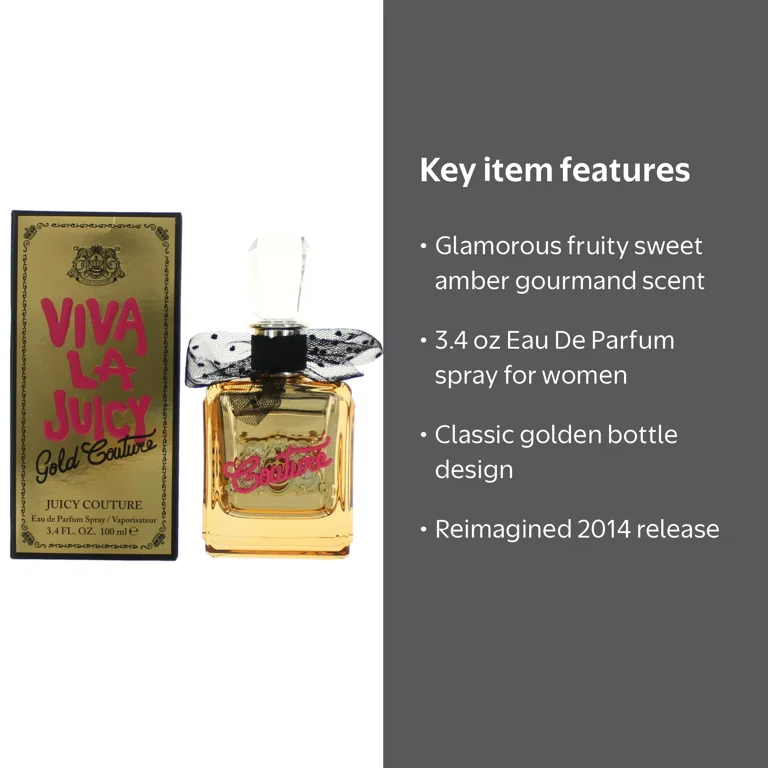 Juicy Couture, Eau De Parfum Spray, 3.4 oz, Viva La Juicy Gold