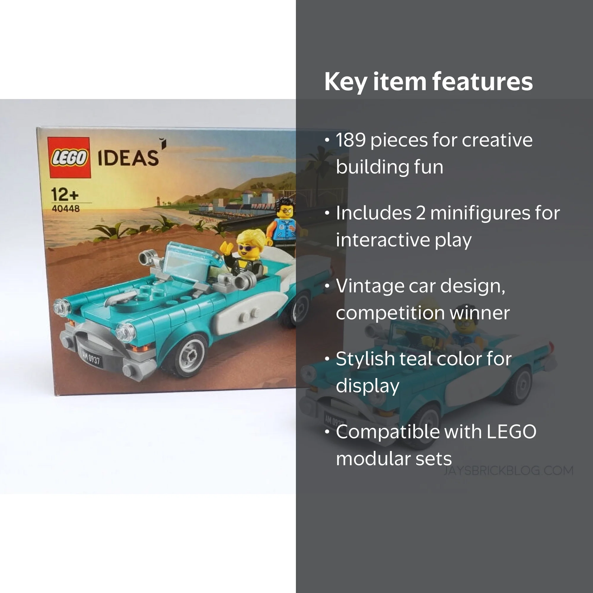LEGO Ideas Vintage Car 189 Piece Building Set 40448 - Walmart.com
