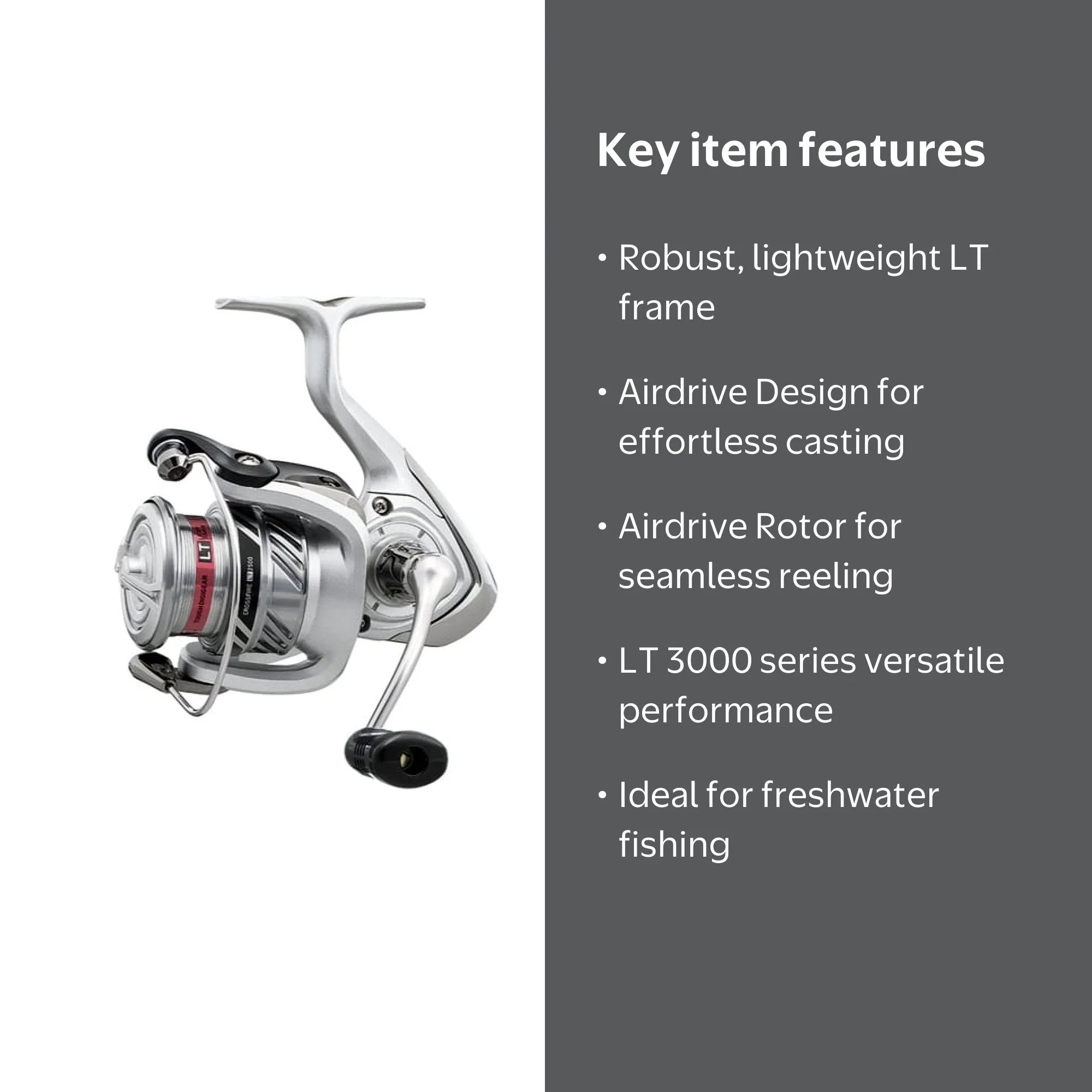 Daiwa Crossfire LT 3000 Lightweight Freshwater Spinning Reel With