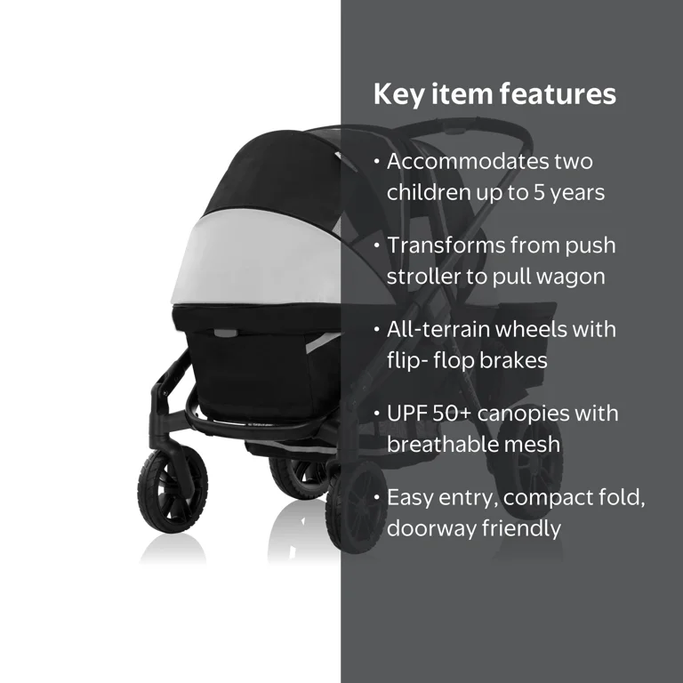 Evenflo Dreamz All-Terrain Stroller Wagon with Bassinet Insert