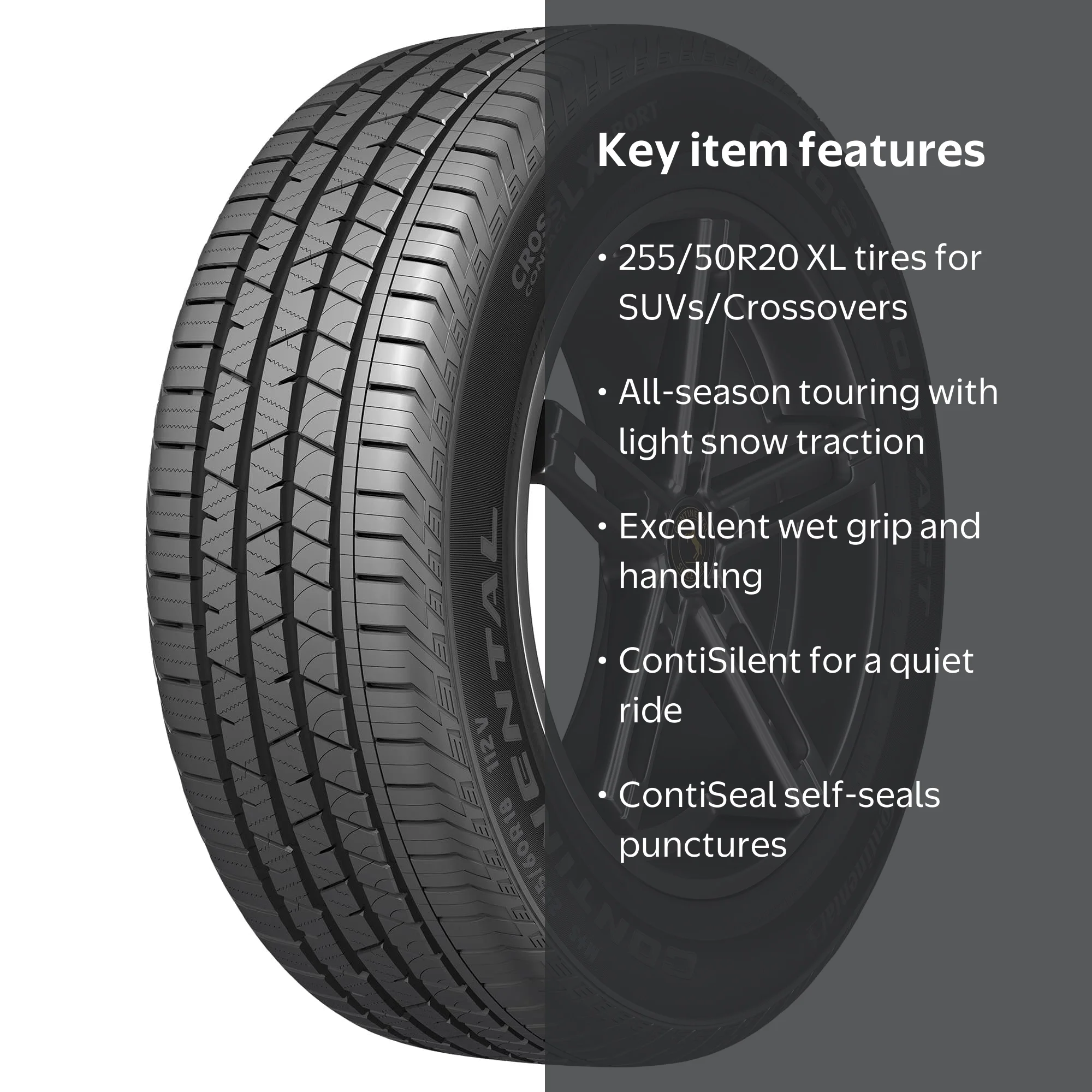 Continental, SUV/Crossover Tire, 255/50R20 109H XL, All Season