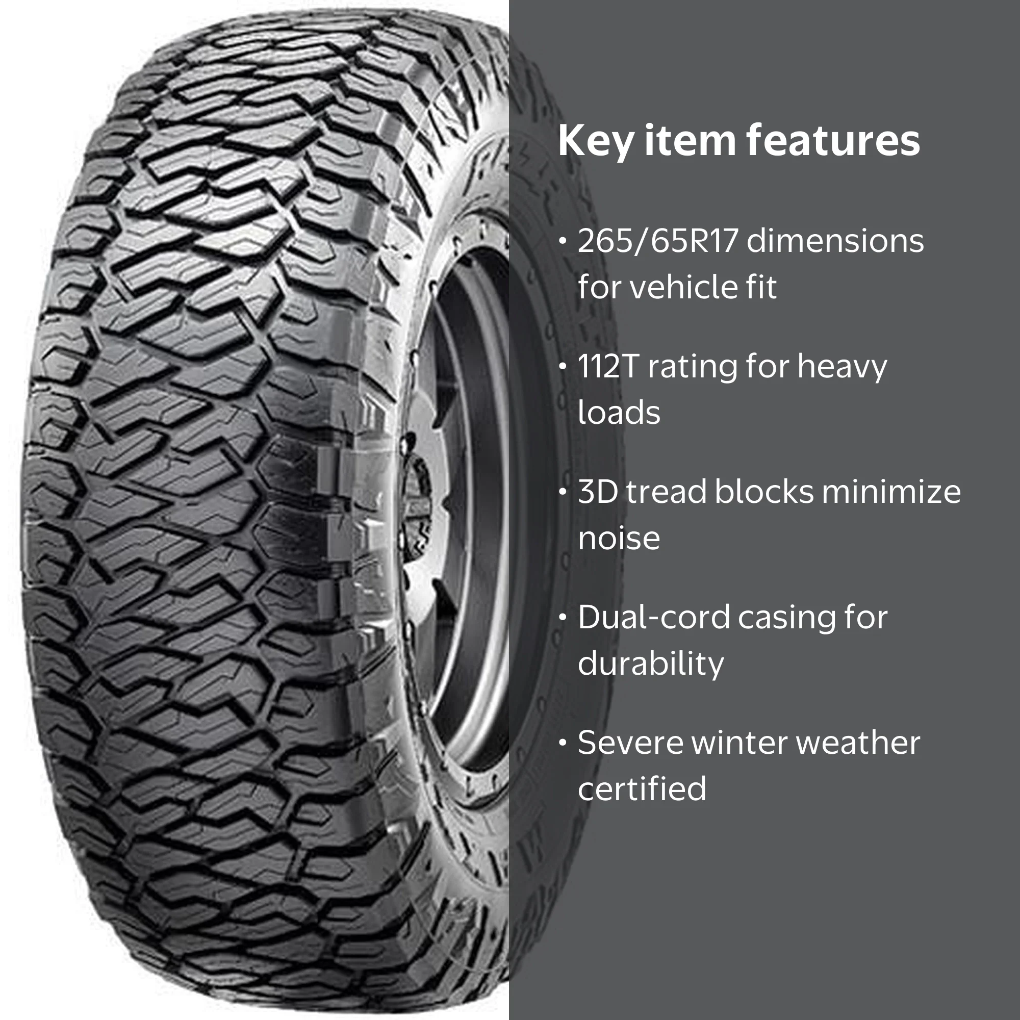 Maxxis, All Terrain Light Truck Tire, 265/65R17 112T - Walmart.com