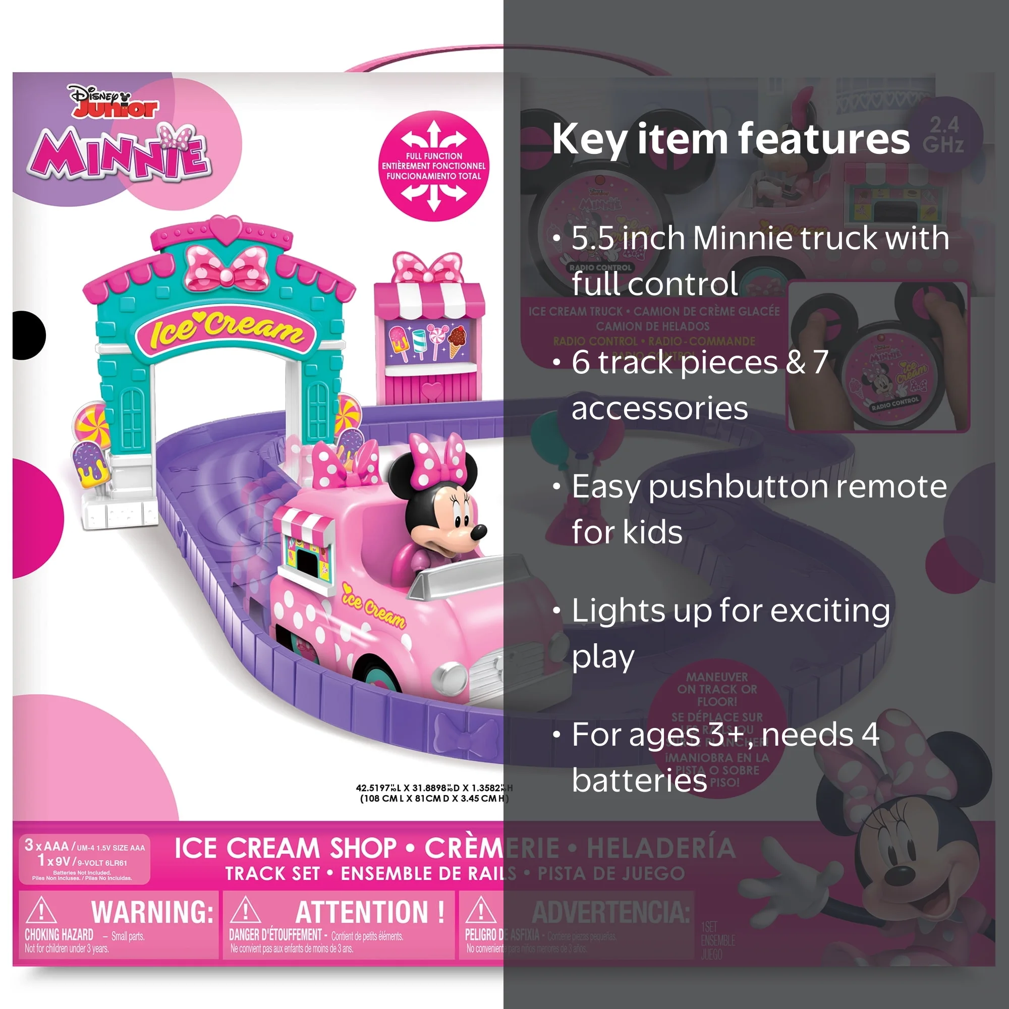 Disney Junior: R/C Track Set - Minnie Mouse Ice Cream Shop - 5.5