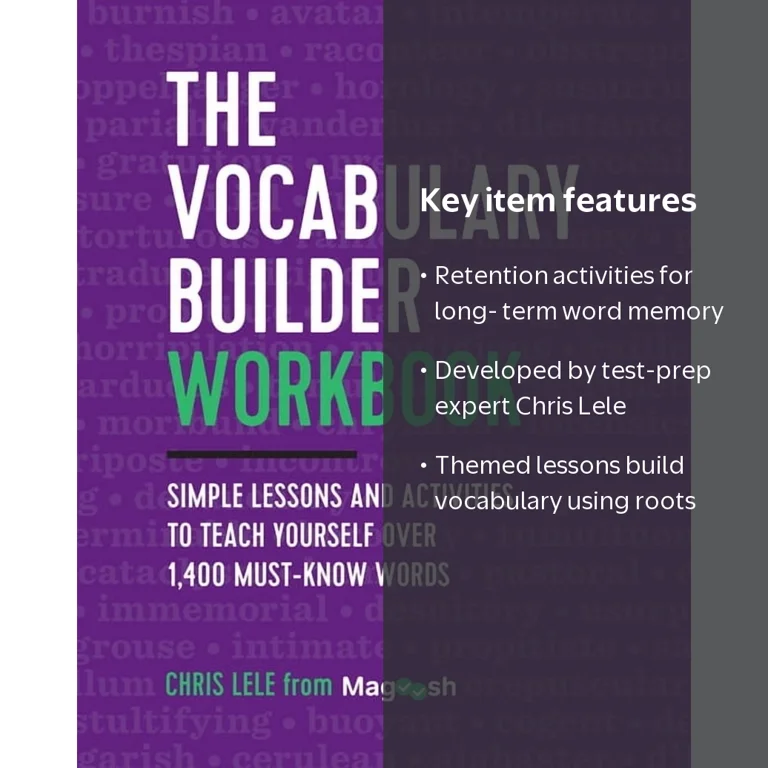 Chris Lele, Vocabulary Workbook, 1400+ Words, Simple Lessons
