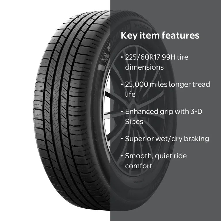 225/60R17 2本 Michelin, All-Season Tire, 225/60R17 99H, Long-lasting Durability