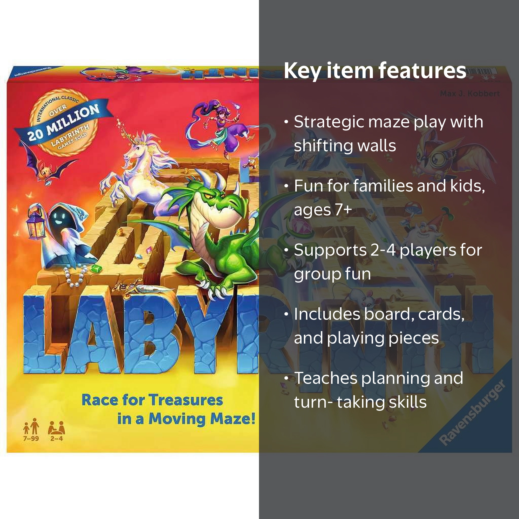 Ravensburger Labyrinth Board Game for Adults and Teens, Puzzle Box