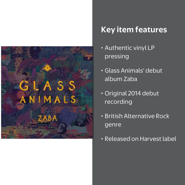 Harvest, Glass Animals Zaba Vinyl LP, 2014 Debut Album, Music