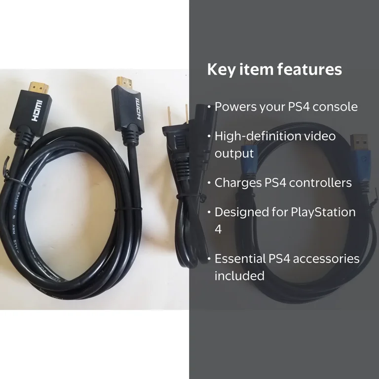 Classic Game Source Replacement Power Cable Cord, HDMI Cable