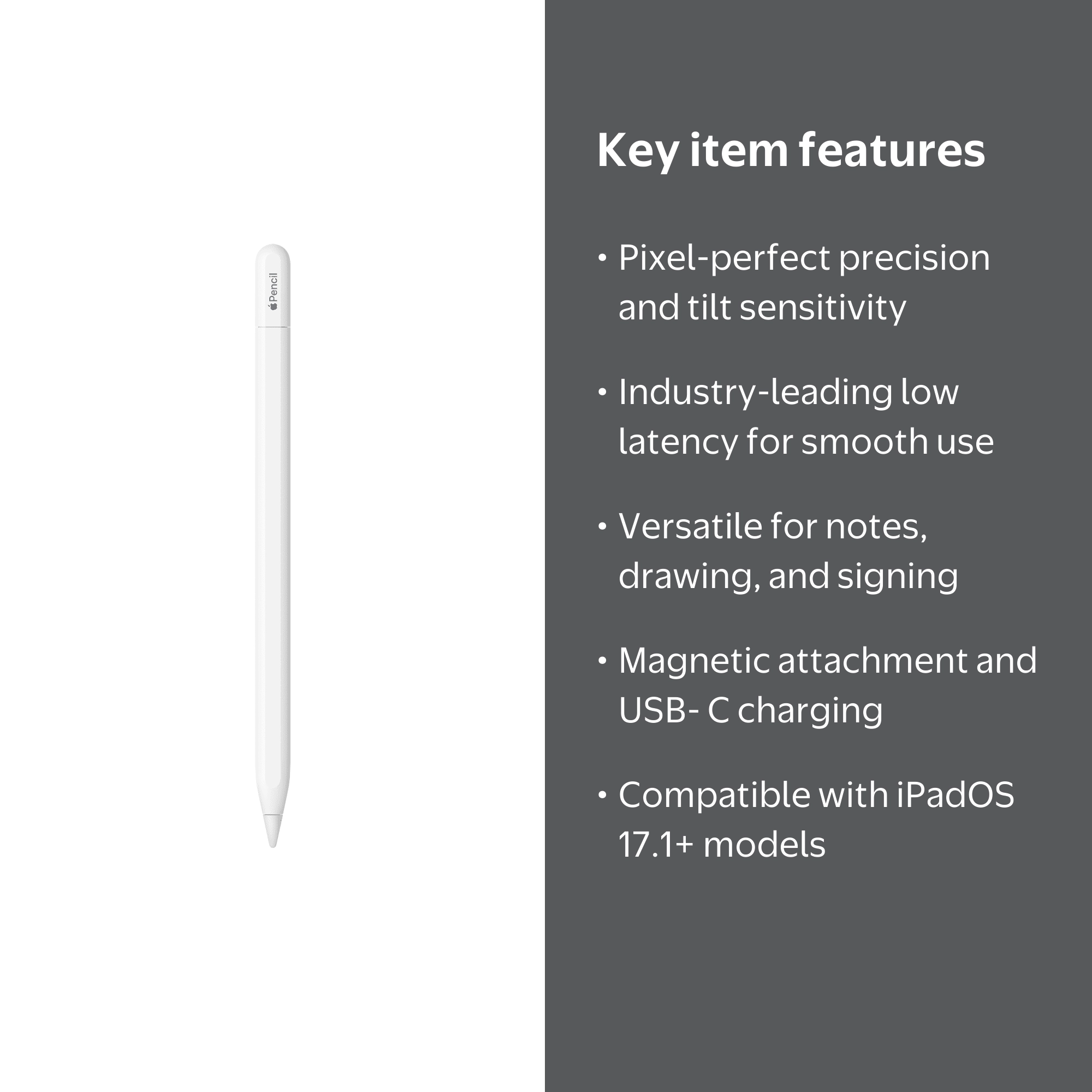 Apple, Stylus Pen, MUWA3AM/ARB, White, USB-C, 1 Count - Walmart.com