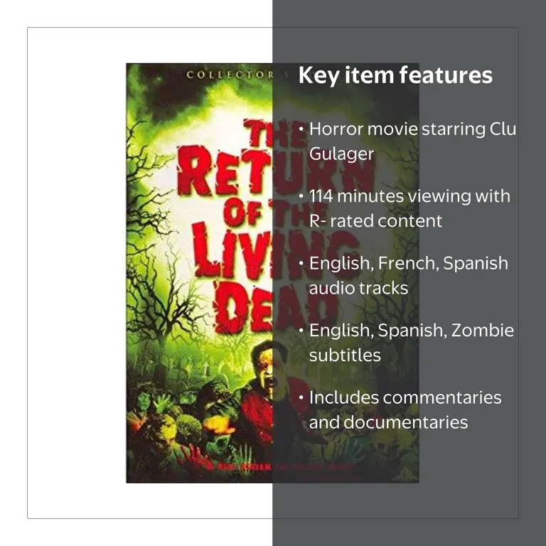 MGM, The Return of the Living Dead DVD, Special Edition, 114 min