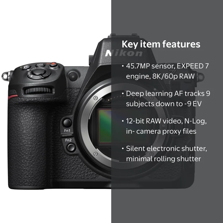 Nikon, Z8 Full Frame Hybrid Mirrorless Camera, 45.7MP, 8K Video