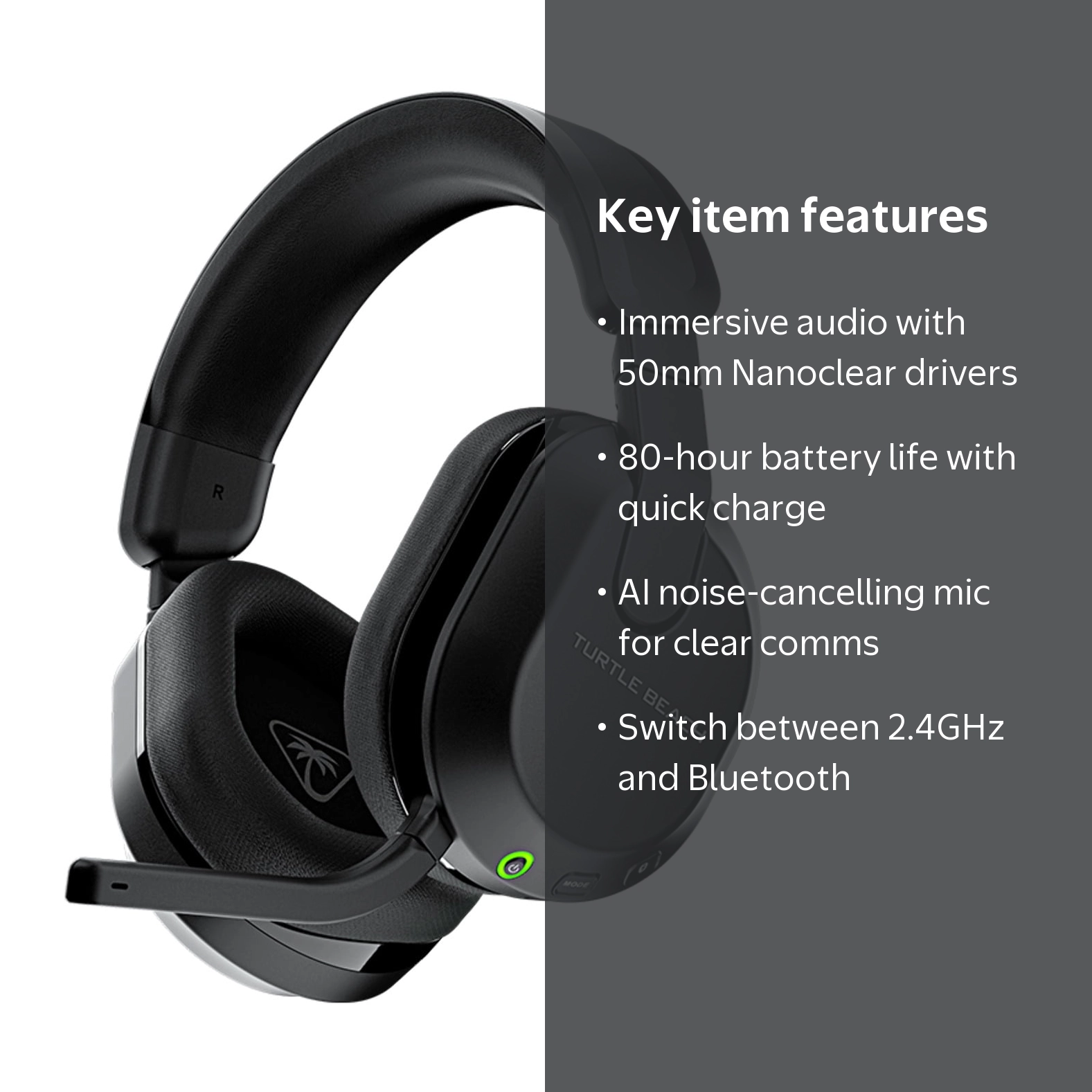 Turtle Beach, Wireless Gaming Headset, 50 mm Size, Black - Walmart.com