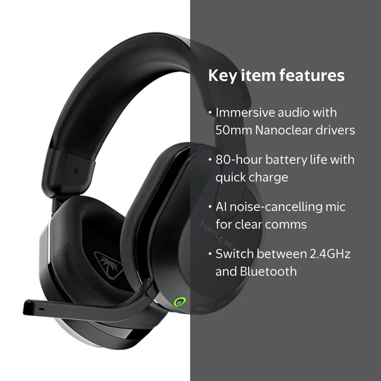 Turtle Beach, Wireless Gaming Headset, 50 mm Size, Black - Walmart.com Turtle Beach, Wireless Gaming Headset, 50 mm Size, Black - Walmart.com