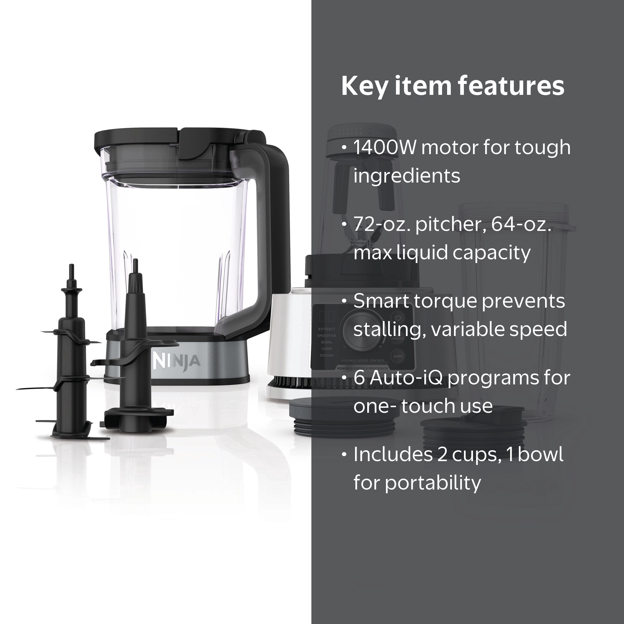 WITH 4th LIVE IIZEmotioN リンライ三鷹アサヒ　5個セット Ninja, Foodi Power Pitcher System, 1400W, 4in1 Blender Food