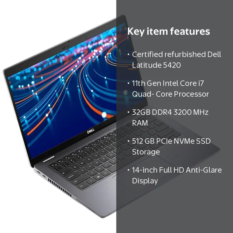 Dell, Latitude 5420 Business Laptop, 14-Inch, Intel Core i7, 32GB