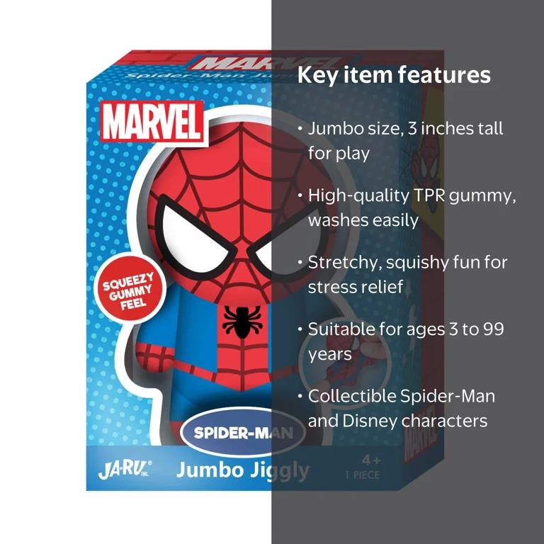 Ja-Ru Marvel Spider-Man Jumbo Jiggly Characters Novelty Toy Child