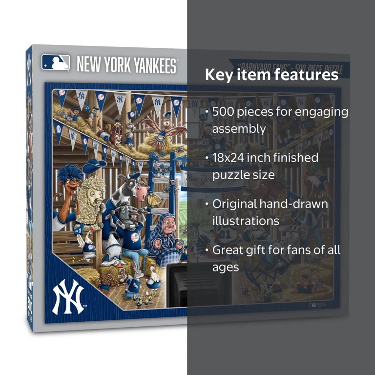 MLB New York Yankees Barnyard Fans Puzzle - 500 Piece - Walmart.com