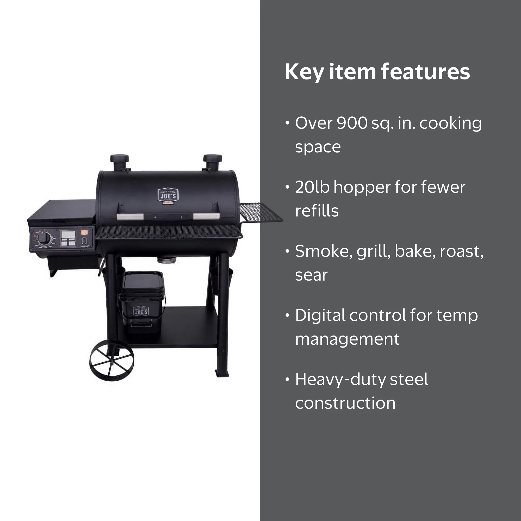 Oklahoma Joe's Rider 900 Pellet Grill with 900+ Sq Inch Cooking