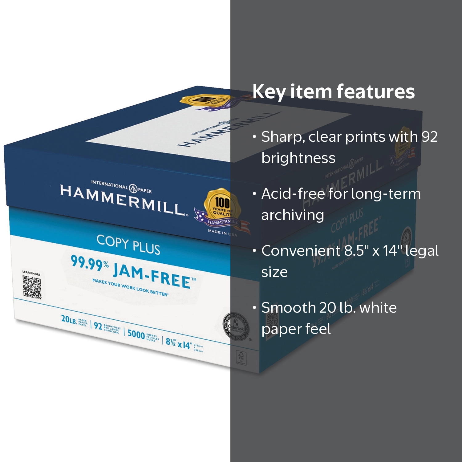 Free Shipping! Hammermill Copy Plus Copy Paper 92 Brightness 20 lb
