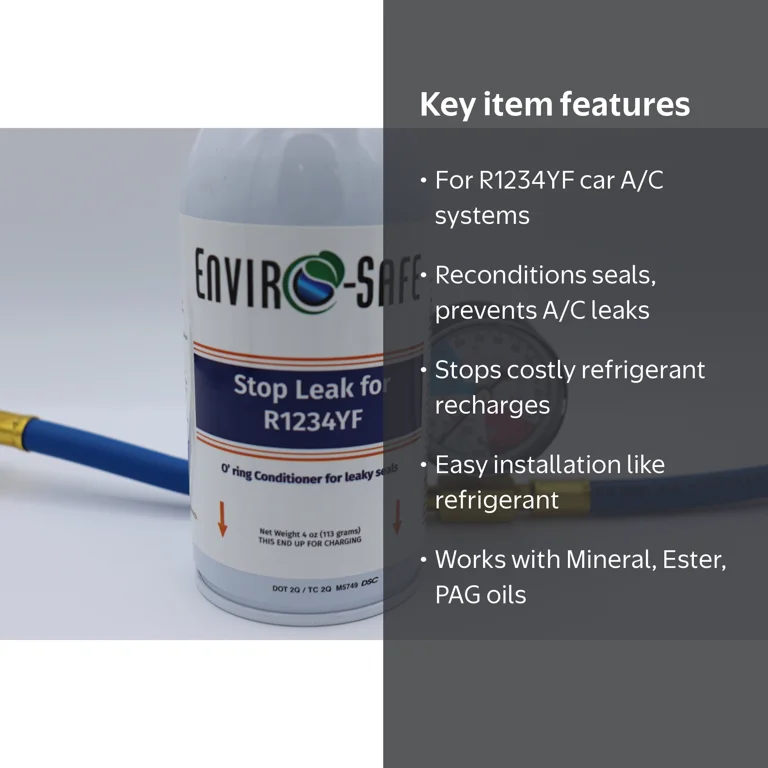 EnviroSafe Stop Leak for R1234YF with Charging Gauge, Hose Kit