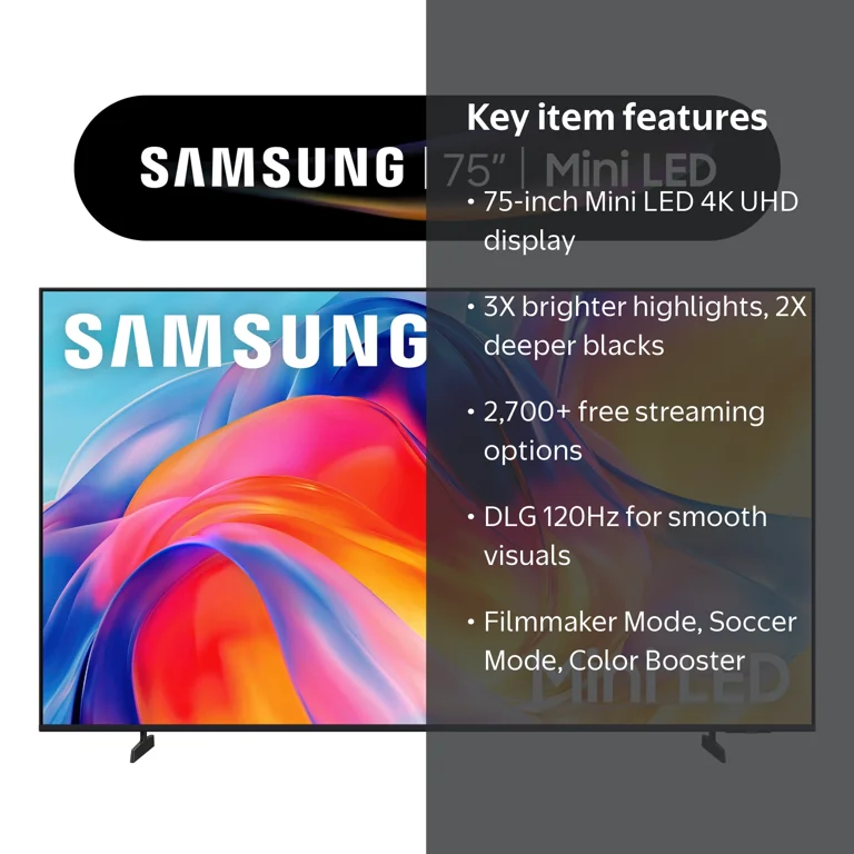 Samsung 75” Class M70HB Series Mini LED 4K UHD Samsung Vision AI