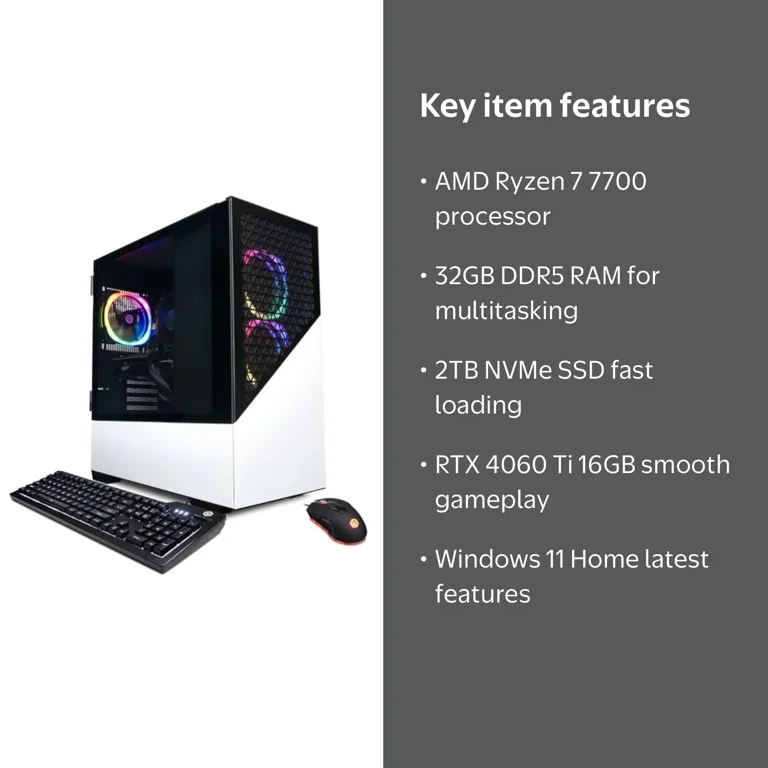 CyberPowerPC Gamer Master Prebuilt PC, GMA9360CPGV2,AMD Ryzen 7