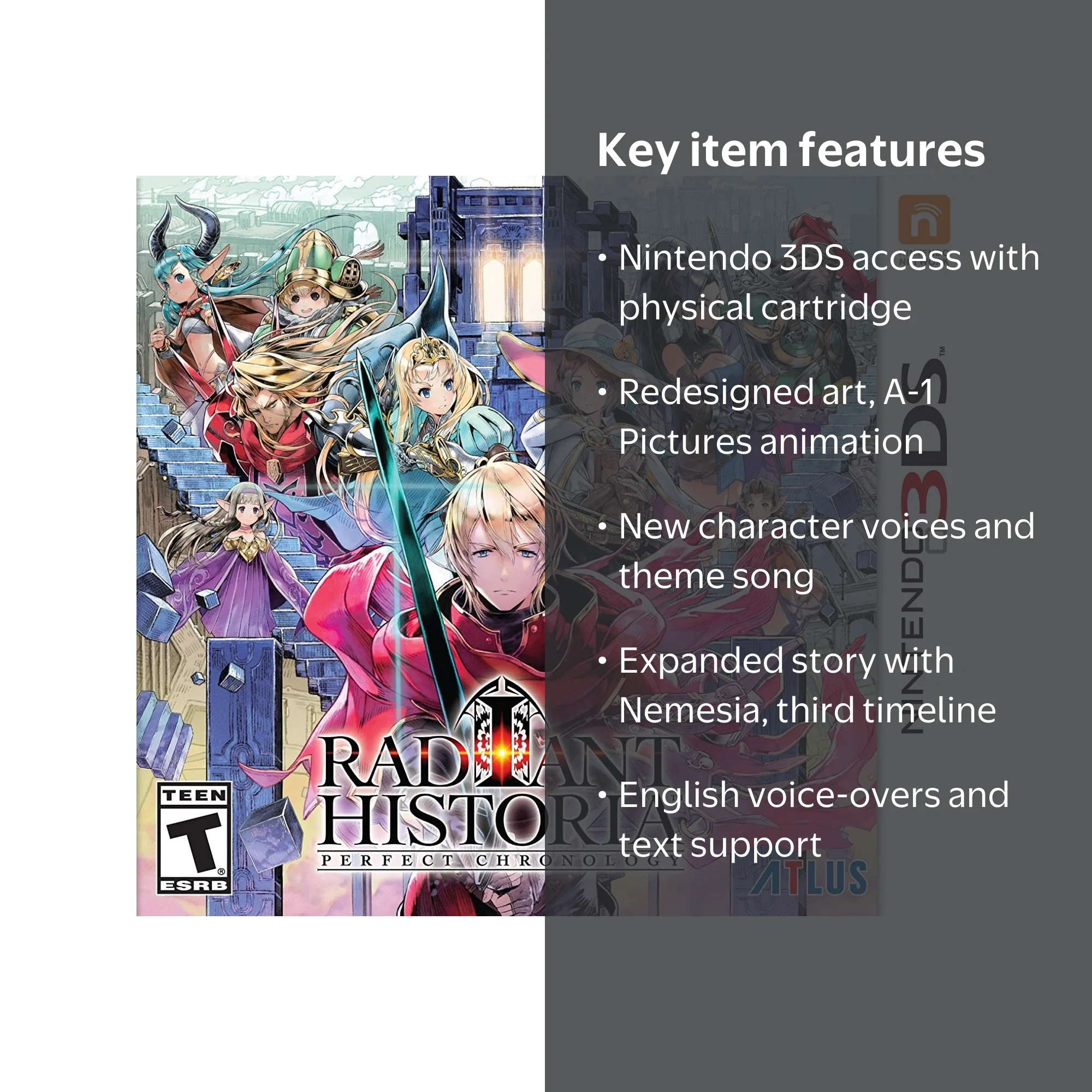 Radiant Historia Perfect Chronology, Atlus, Nintendo 3DS