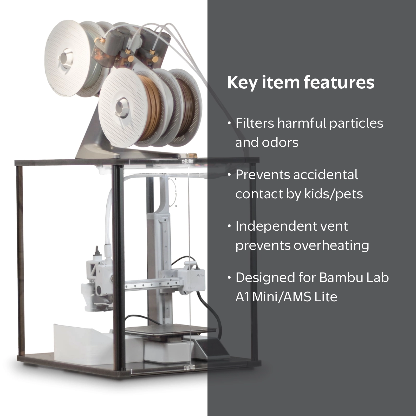 FNATR 3D Printer Enclosure for Bambu Lab A1 Mini - Walmart.com