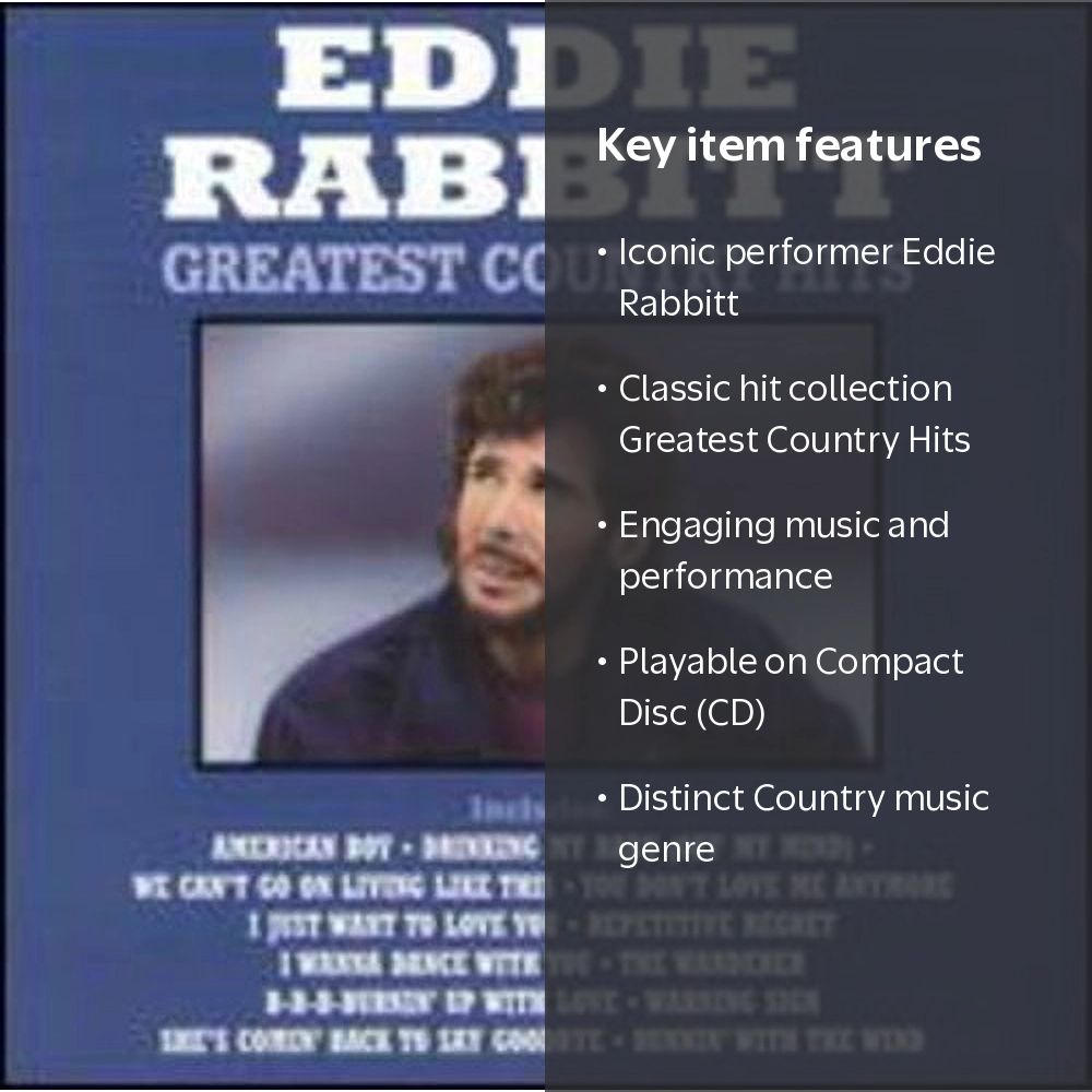 Eddie Rabbitt - Greatest Country Hits - Music & Performance - CD