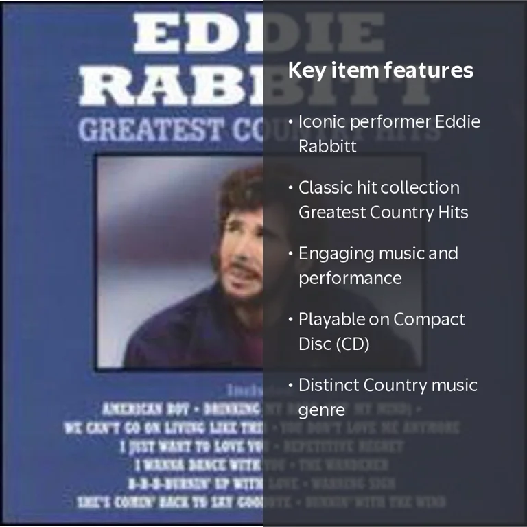 Eddie Rabbitt - Greatest Country Hits - Music & Performance - CD