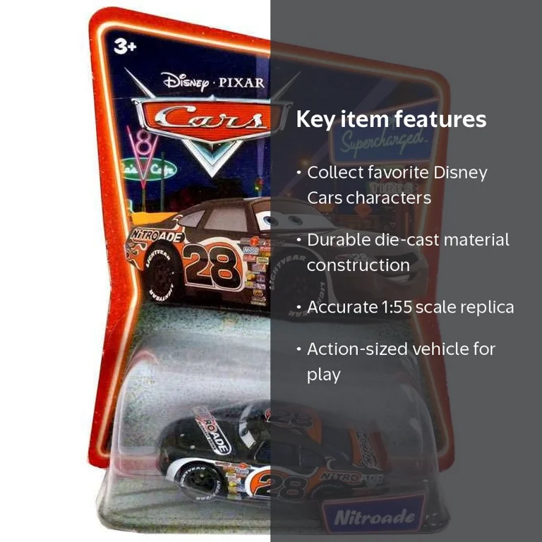 Disney Pixar Cars Supercharged Nitroade Diecast Car, 1:55 Scale