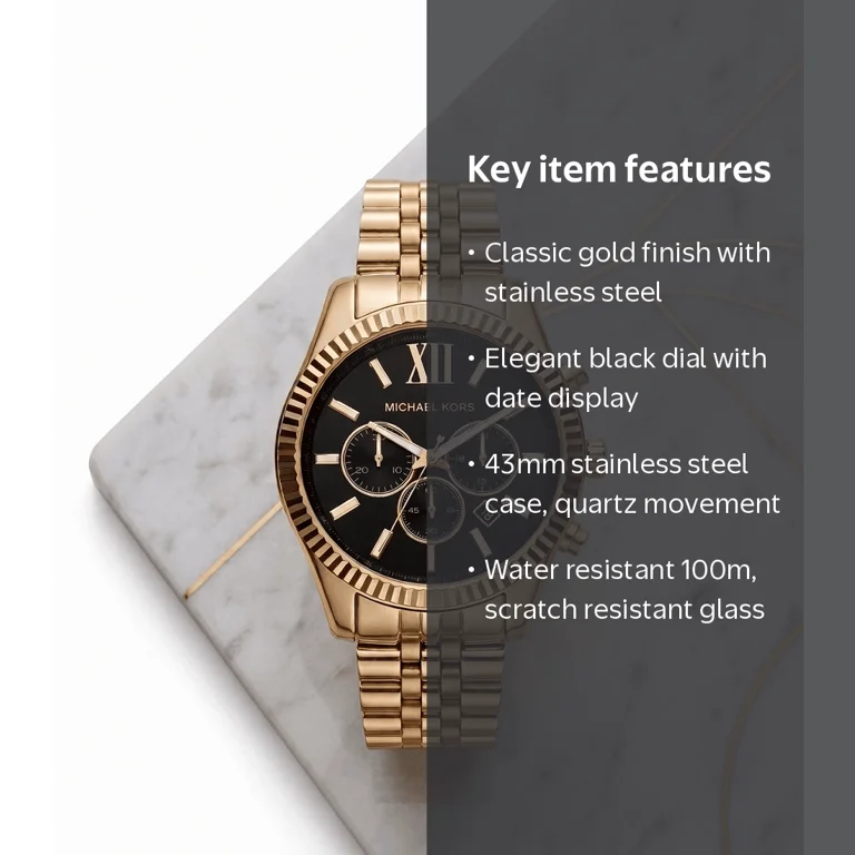 Michael Kors Men's Lexington Chronograph Watch 45mm MK8286