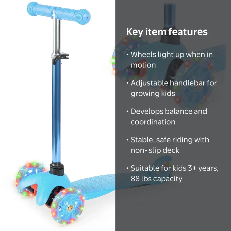 Best Choice Products Kids Mini Kick Scooter w/ Light-Up Wheels