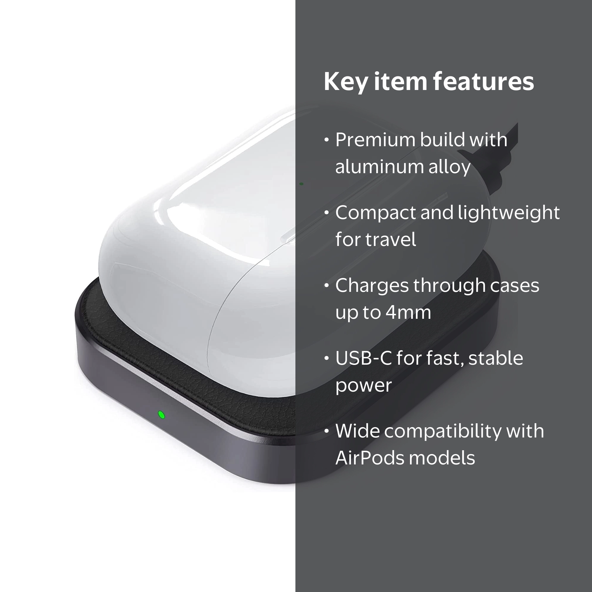 Miroddi Airpods Pro Charger Wireless Charging Station for AirPods