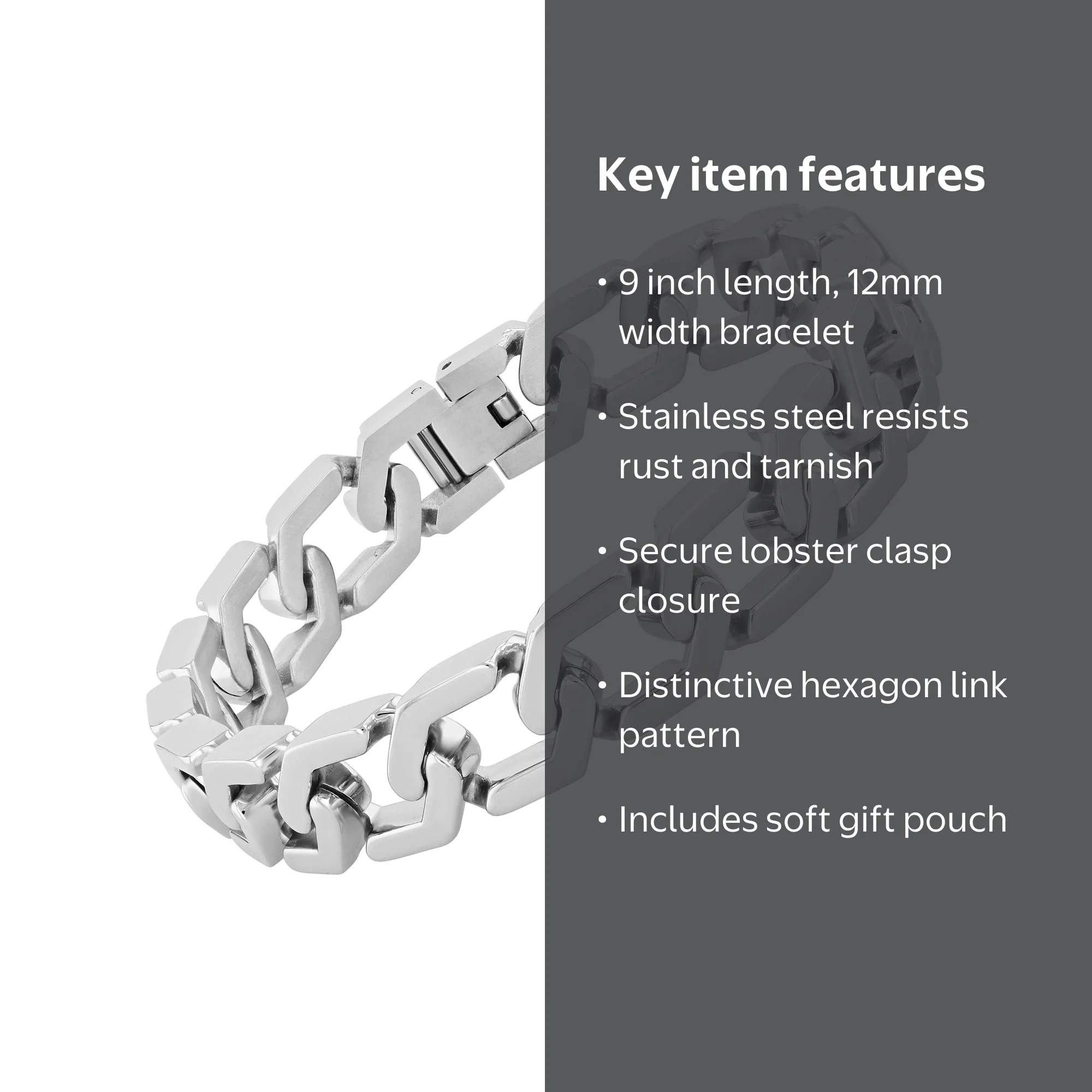 Free Shipping! Brilliance Fine Jewelry Men's Stainless Steel