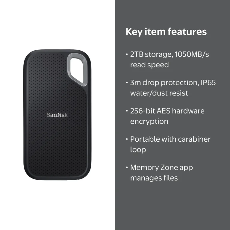 SanDisk Extreme Go Portable SSD, 2TB - Walmart.com