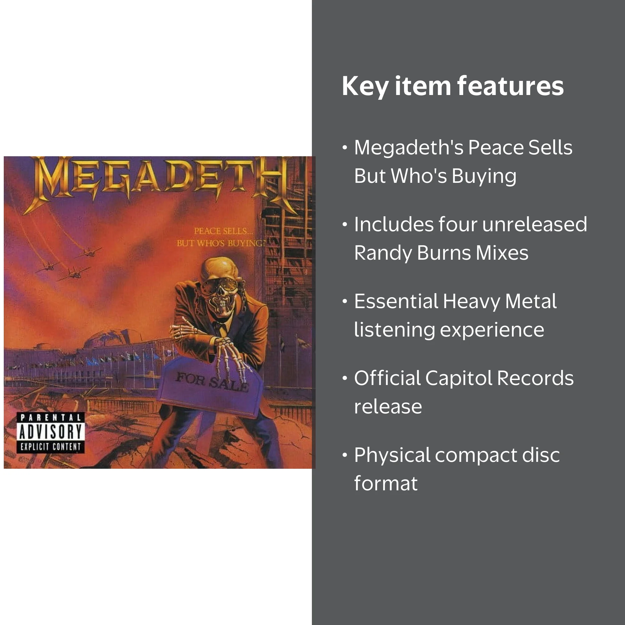 Megadeth - Peace Sells But Who's Buying - Music & Performance - CD