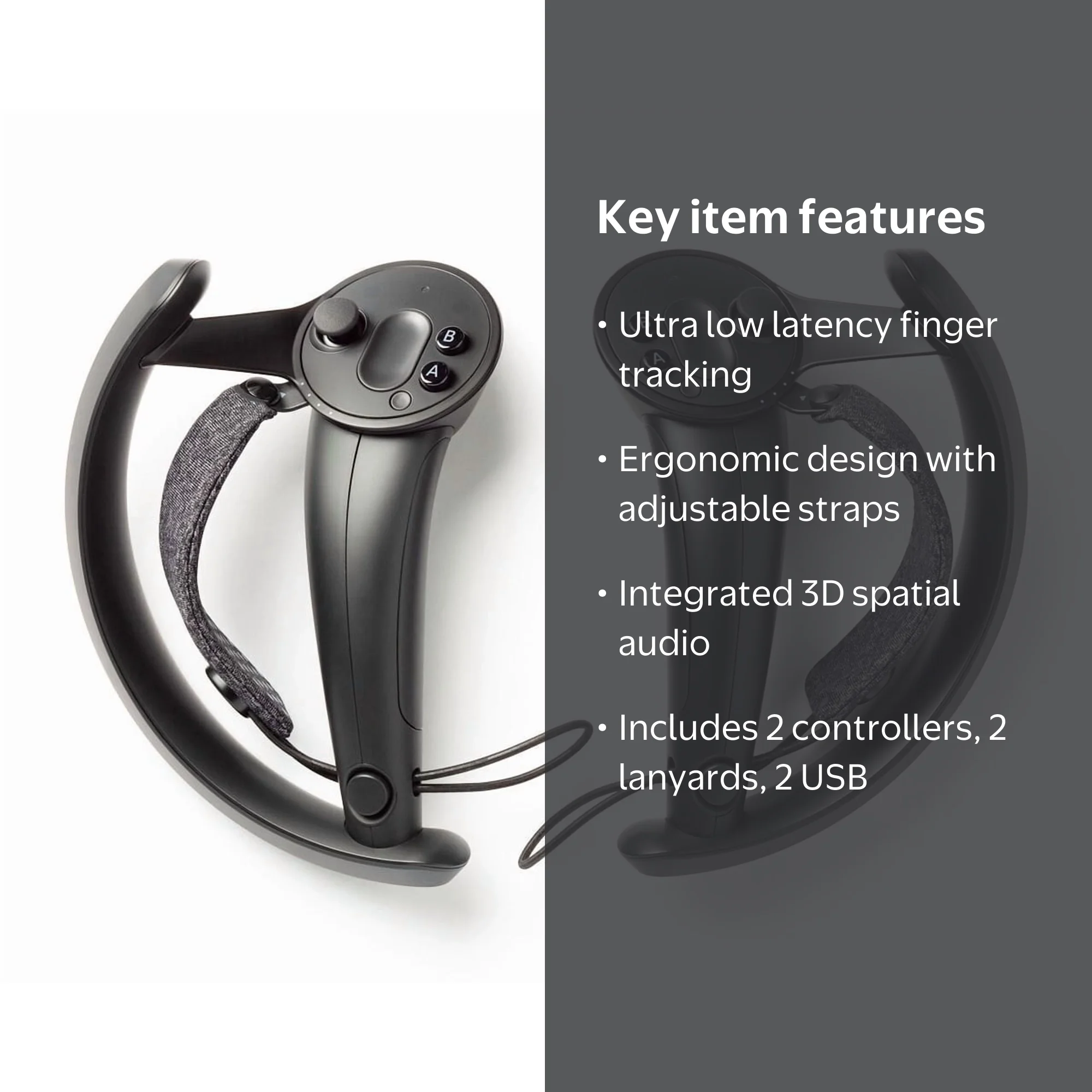 Valve Index VR Headset Grip Controllers Set for Steam (Latest