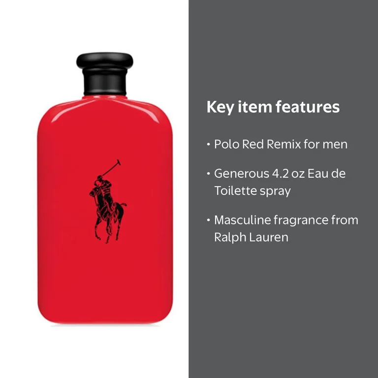 Ralph Lauren Polo Red Cologne for Men, 4.2 Oz - Walmart.com