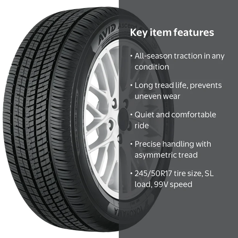 Yokohama Avid Ascend GT All Season 245/50R17 99V Passenger Tire