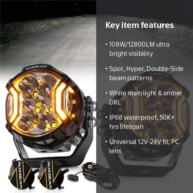 Auxbeam ZD000891 V-ULTRA Series | 3 Inch 108W LED Side Shooter
