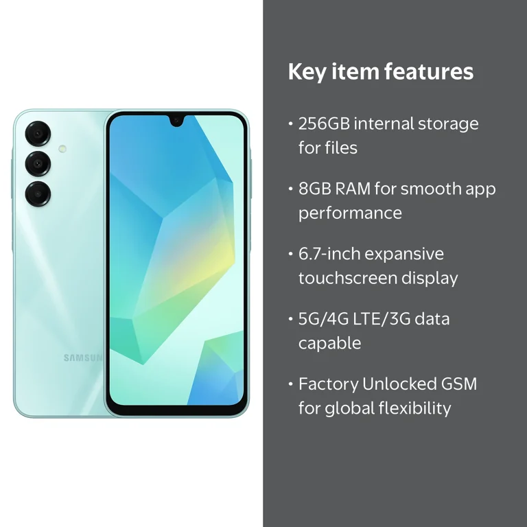 Samsung Galaxy A16 5G, 256GB Storage, 8GB RAM, Dual SIM, Factory