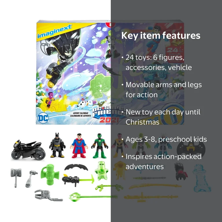 Imaginext DC Super Friends Advent Calendar, 24 Mystery Toys