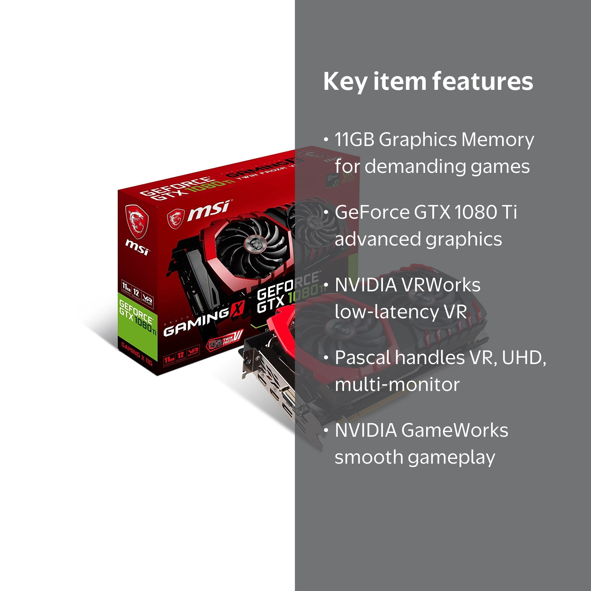 MSI GTX 1080 TI Gaming X 11G Graphics Card - Walmart.com