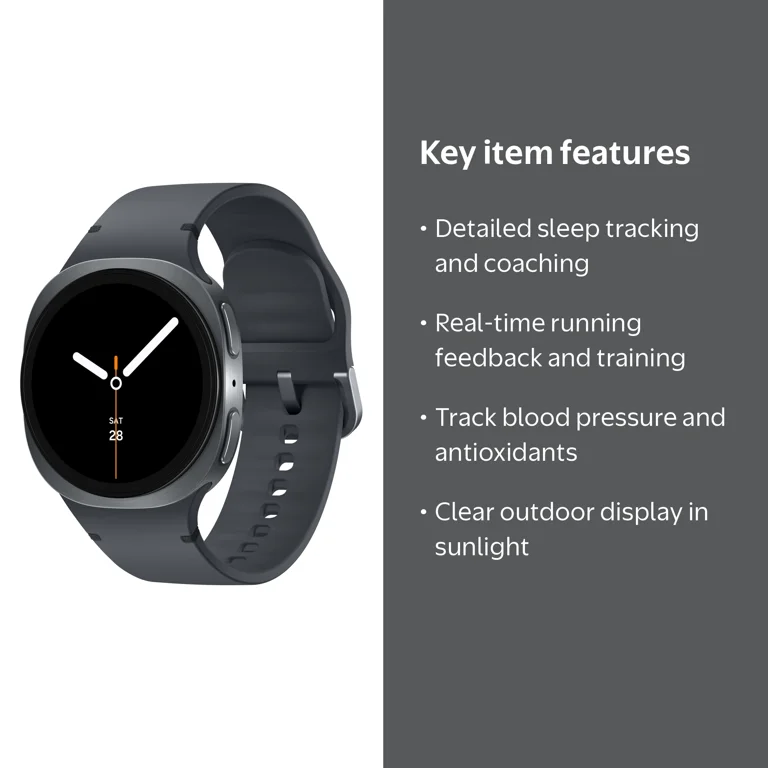 Samsung Galaxy Watch8 40mm Cellular Smart Watch, Graphite