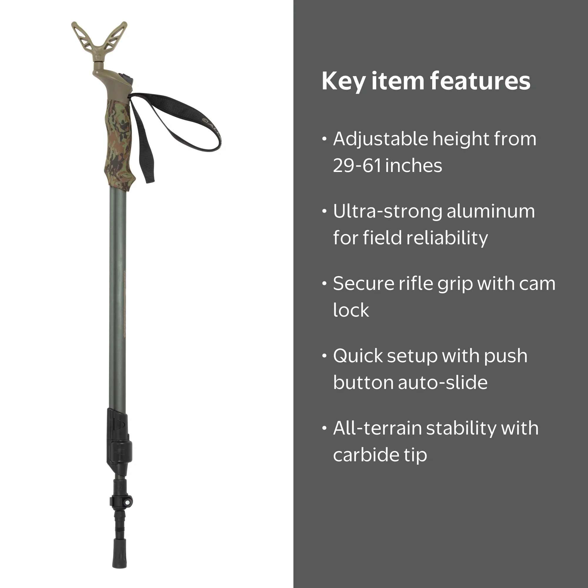 Allen Company Axial Ez-Stik Adjustable Push Button Shooting Stick